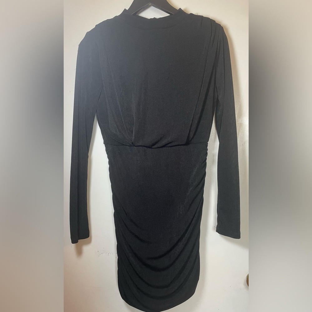 HYFVE Elegant Black Ruched Dress